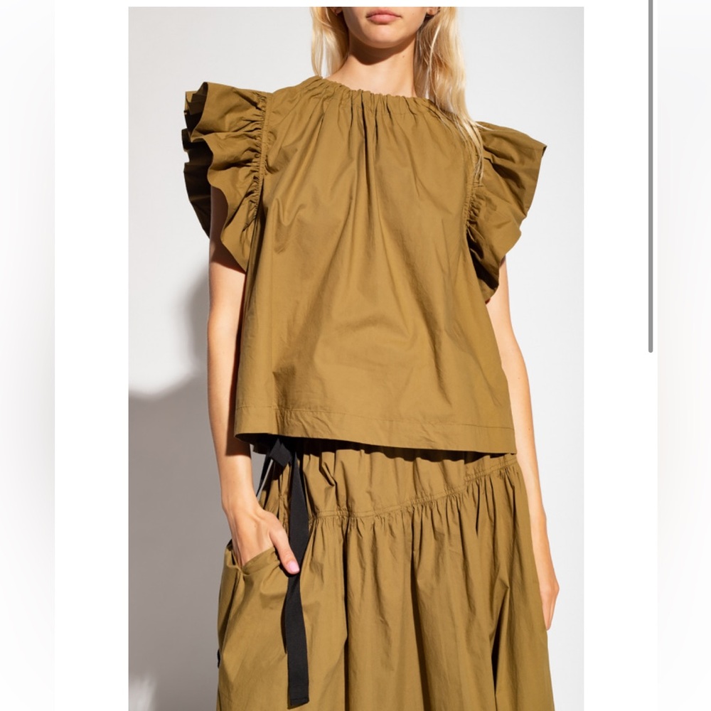 Ulla Johnson Leigh Top in Olive, Size: 0